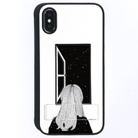 Dparks iPhone XS/X用ケース spirit case 窓際の女 DS15217I58