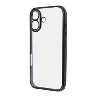 レイアウト iPhone 16用Like standard 精密設計 カメラ保護 衝撃吸収 バンパー メタリック TPUソフトケース ブラック RT-P46PFC2/BM