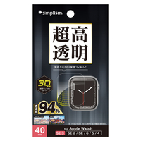 トリニティ Apple Watch 40mm SE 3 / SE 2 / SE / 6 / 5 / 4用超透明 全画面保護フィルム TR-AW2540-PTB1-ARCC