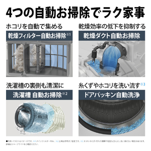 SHARP 【右開き】12kgドラム式洗濯乾燥機 グレイングレー ES-12X1-HR-イメージ10