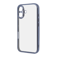 レイアウト iPhone 16用Like standard 精密設計 カメラ保護 衝撃吸収 バンパー メタリック TPUソフトケース ライトブルー RT-P46PFC2/LAM