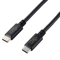 エレコム USB2．0ケーブル(認証品・USB Type-C to USB Type-C) 1．0m ブラック U2C-CCPE10NBK