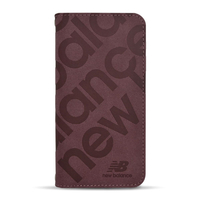 エム・ディー・シー iPhone 16用new balance [手帳ケース/スタンプロゴスエード] バーガンディ MD-75535-2