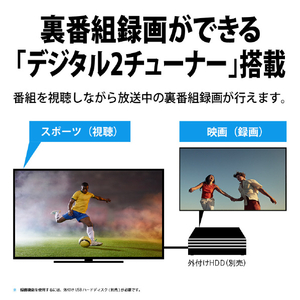 シャープ 24V型ハイビジョン液晶テレビ AQUOS 2T-C24GE1-イメージ3