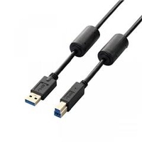 エレコム フェライトコア付きUSB3．0ケーブル(A-B) 3．0m ブラック USB3-BF30BK