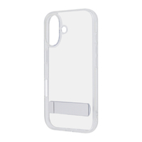 レイアウト iPhone 16用Like standard スタンド付き 衝撃吸収 バンパー ハイブリッドケース クリア RT-P46STA1/CM