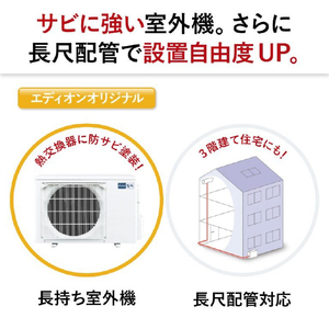 三菱電機 「工事代金別」 18畳 エアコン e angle select 霧ヶ峰 GEシリーズ MSZ-E5626E6S-Wｾｯﾄ-イメージ17