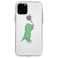 Dparks iPhone 11 Pro用ソフトクリアケース お絵かきザウルス/グリーン DS17234I58R