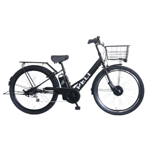 PELTECH 27.5型 V型電動アシスト自転車外装6段 復刻モデル マットブラック TDA-728L-MBK-8AH-イメージ1