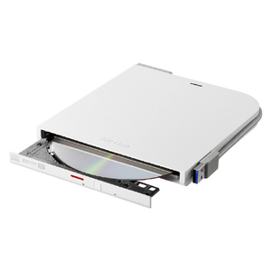 BUFFALO USB3．2(Gen1)対応 ポータブルDVDドライブ 書込ソフト添付 ホワイト DVSM-PTV8U3-WHB-イメージ3