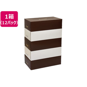 Forestway ティッシュペーパー ホワイト×ブラウン200組 5個×12パック F044473-FRW102487-イメージ1