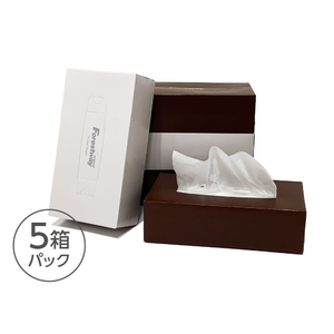 Forestway ティッシュペーパー ホワイト×ブラウン200組 5個×12パック F044473-FRW102487-イメージ2