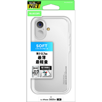 エレコム iPhone 17用ソフトケース 薄型 メタルステッカー付 クリア PM-A25AUCUCR