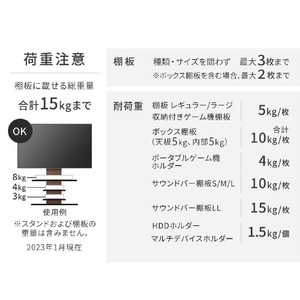 ナカムラ WALL プレミアム TVスタンド V3 SW ロータイプ EQUALS・WALLシリーズ クレイベージュ WLTVZ5133-イメージ19
