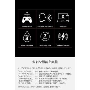 NUARL vClip Open Wireless Earbuds ホワイト NVCE01-NW-イメージ10