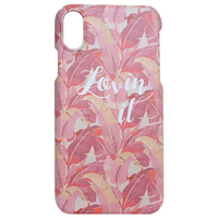 Happymori iPhone XS/X用ケース Lovin it bar ピンク HM10263I8