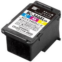 エコリカ キヤノン用BC-346XL互換リサイクルインクカートリッジ カラー/染料 ECI-C346XLC-V