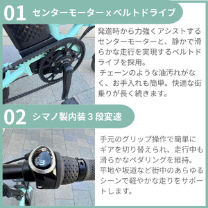 PELTECH X-MIN 36Vセンターモーターモデル 内装3段 折り畳みモデル ミントブルー XRC-163L-MB-イメージ2
