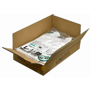 紺屋商事 レジ袋乳白 300(440)×530(100枚×10冊) FCF206J-64-9609-98-イメージ1