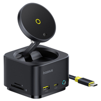 Baseus MagPro2 7-in-1 ドッキングステーション 15W Qi2対応 Cosmic Black B0007290012100