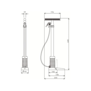 フルプラ ダイヤポンプ空気入れ蓄圧タンク付きレッド 蓄圧タンク付きレッド FC471AU-900-イメージ5