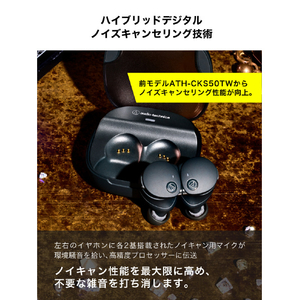 オーディオテクニカ 完全ワイヤレスイヤホン グリーン ATH-CKS50TW2 GR-イメージ9