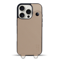 エム・ディー・シー iPhone 16 Pro用nano universe ストラップ付き背面ケース バイカラー ベージュ MD-75549-3