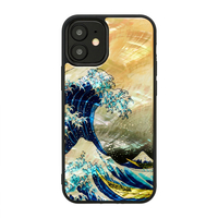ikins iPhone 12/12 Pro用天然貝ケース 神奈川沖浪裏 I19282I12P