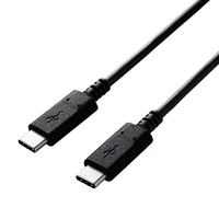 エレコム USB2．0ケーブル(認証品、C-C) 1．0m ブラック U2C-CC10NBK2