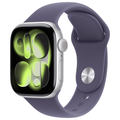 Apple Apple Watch Series 11(GPSモデル)- 42mm Apple Watch Series 11 シルバーアルミニウムケースとパープルフォグスポーツバンド - S/M MEU64J/A