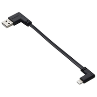 エレコム モバイルバッテリー用ケーブル (USB-A - Lightning/USB2.0/10cm) ブラック MPA-UALLL01BK