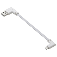 エレコム モバイルバッテリー用ケーブル (USB-A - Lightning/USB2.0/10cm) ホワイト MPA-UALLL01WH