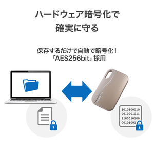 I・Oデータ USB 20Gbps USB-C/USB-A対応 ポータブルSSD 4TB (受注生産) シャンパンゴールド SSCA-SUW4CP-イメージ6