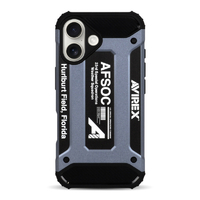 エム・ディー・シー iPhone 16用AVIREX 耐衝撃ケース/アーミータフ ブルー MD-75558-2