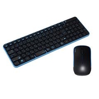 UNIQ ワイヤレスマウスキーボードセット ブラック・スカイブルー MK48367GBS