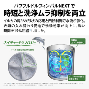 SHARP 11kgインバーター全自動洗濯機洗剤自動投入 ホワイト ES-SW11L-W-イメージ6