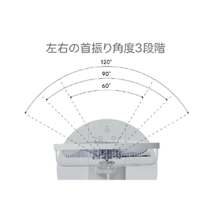 おおたけ フルリモコン リビングDC扇風機 ホワイト GF-DC326FR-W-イメージ4
