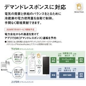 パナソニック 【フレンチドア】601L 6ドア冷凍冷蔵庫 ミスティスチールグレー NR-F60WX3-H-イメージ15