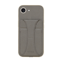 ＮＡＴＵＲＡＬ　ｄｅｓｉｇｎ iphone17e/16e用 背面型ｹｰｽ nicola チャコール IP24SP-NIC02