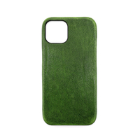 ABBI SIGNATURE iPhone 13用ケース イタリアンレザーバックカバー PIERROT LUX グリーン ABS22311I13