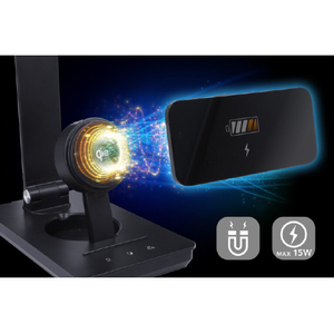 ジェントス もっと眼のことを考えたデスクライト Qi2搭載 ブラック DK-R116BK-イメージ4