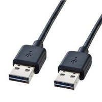サンワサプライ 両面挿せるUSBケーブル(A-Aタイプ） ブラック KU-RAA2