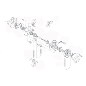キトー チェーンブロック キトーマイティM3形 CB015用部品 下フック1式 シタフッククミタテM3(11／2t) FC742GW-4988990-イメージ1