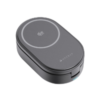 HACRAY Qi2 25W認証 3 in 1 折りたたみワイヤレス充電スタンド ブラック HR-T11BK