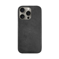 ABBI SIGNATURE iPhone 16 Pro用MARGOT イタリアンレザー MagSafe対応バックカバー ブラック ABS27336I16PR