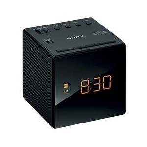 SONY FM/AMクロックラジオ ブラック ICF-C1 B-イメージ1
