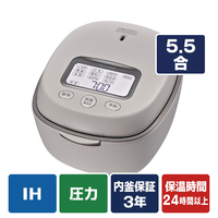 タイガー 土鍋圧力IHジャー炊飯器(5．5合) e angle select 土鍋ご泡火炊き ベージュ JPL-10E6C