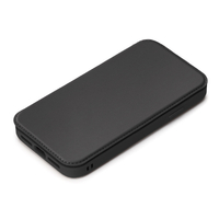 PGA iPhone 15用ガラスフリップケース ブラック PG-23AGF01BK