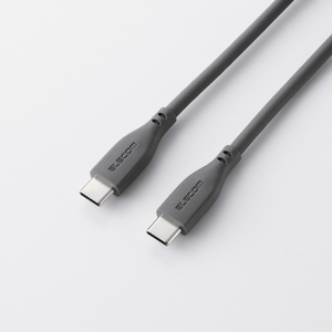 エレコム USB2．0ケーブル(USB Type-C(TM) - USB Type-C/240W/なめらか) グレー MPA-CCPESS15GY-イメージ1