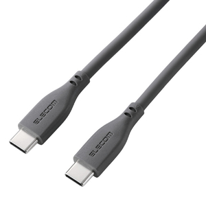 エレコム USB2．0ケーブル(USB Type-C(TM) - USB Type-C/240W/なめらか) グレー MPA-CCPESS15GY-イメージ2